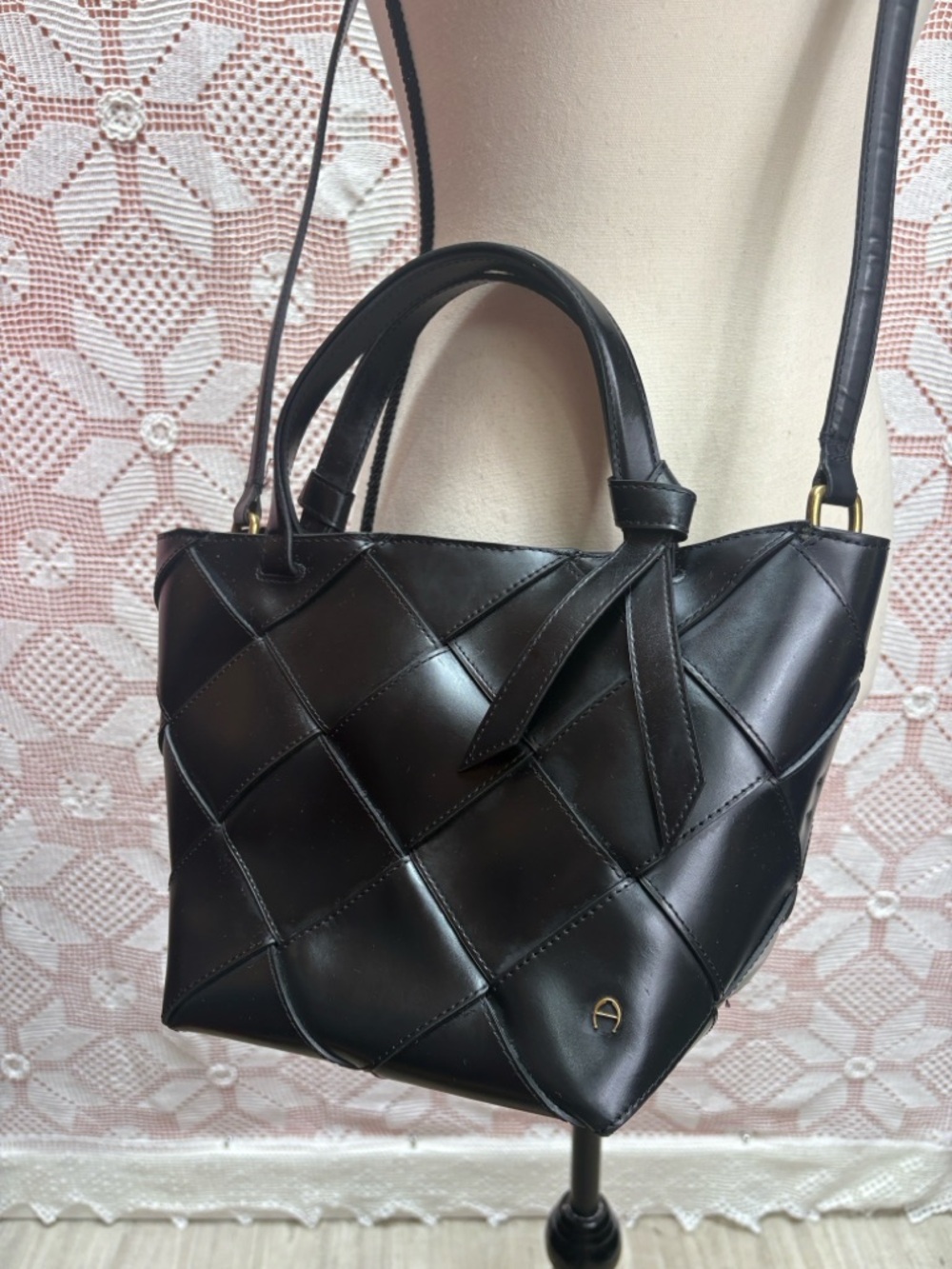 Authentic Aigner leather satchel